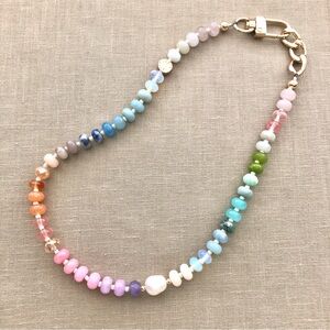 Pastel Rainbow🌈 Stone Crystal Candy Necklace